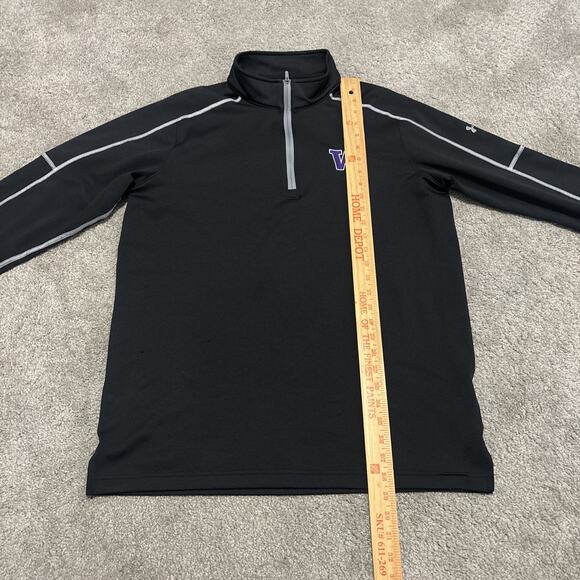 Under Armour Washington Huskies 1/4 Zip Pullover Sweater Mens Size Large Black - Picture 4 of 5